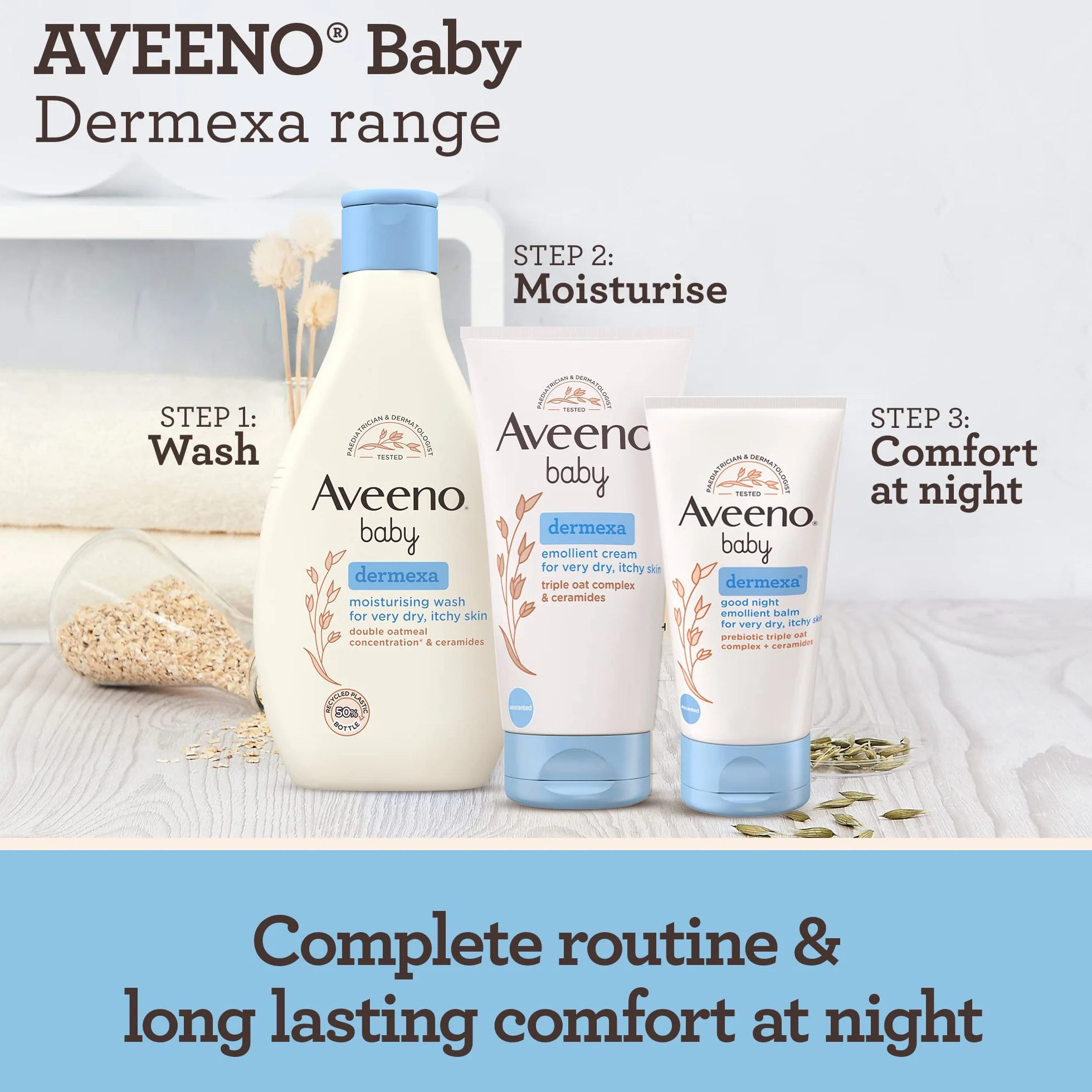 Aveeno Sachets de bain apaisants à l'avoine pour bébé 21 g Lot de 5