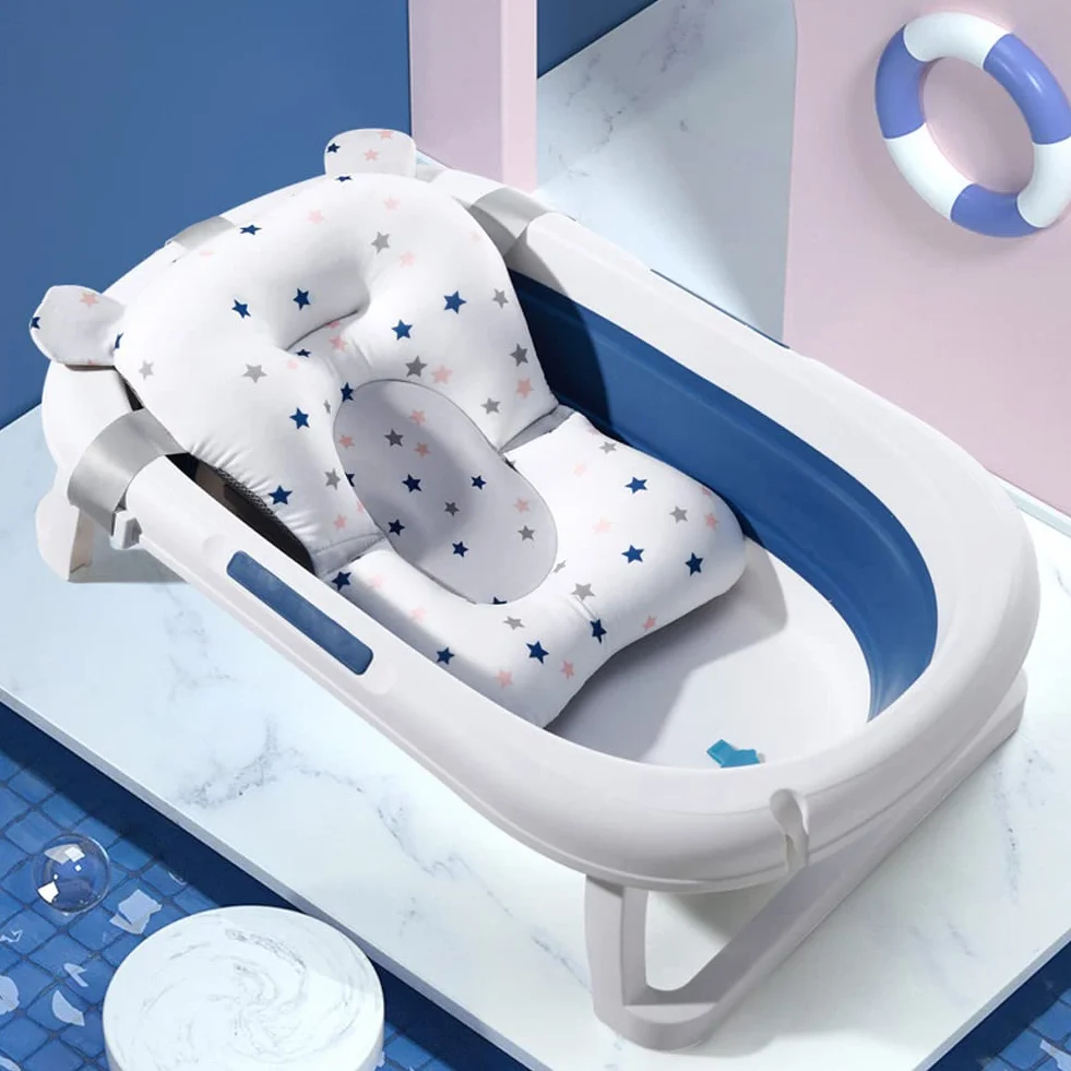 Oreiller Bain Bébé Antidérapant Siège Bain Nouveau-Né Confortable Durable