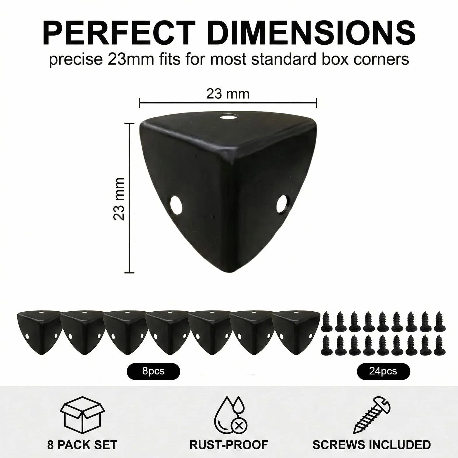 Protections d'Angle En Métal, Coins De Protection, Protege Coin De Table, Protection Angle Meuble, Boîte Antique En Bois