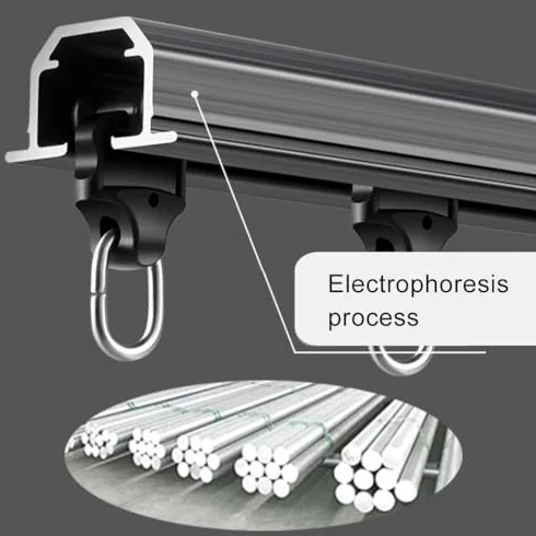 Rail de rideau de plafond encastré – Tringle cachée pour séparateurs de pièce et solutions d'intimité Montage au plafond lisse Design parfait pour la maison et le bureau