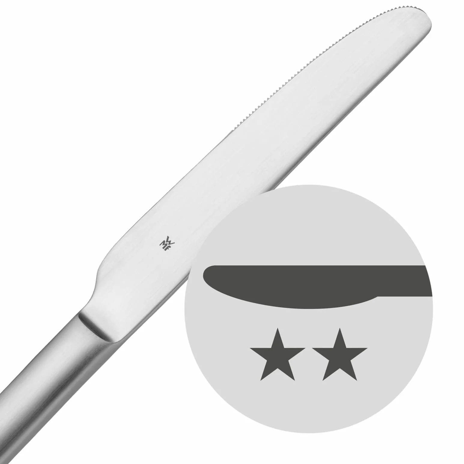 Ménagère WMF Sitello pour 6 personnes, édition or, ménagère 30 pièces, couteau monobloc, acier inoxydable Cromargan poli, finition martelée, ergonomique, brillant, doré
