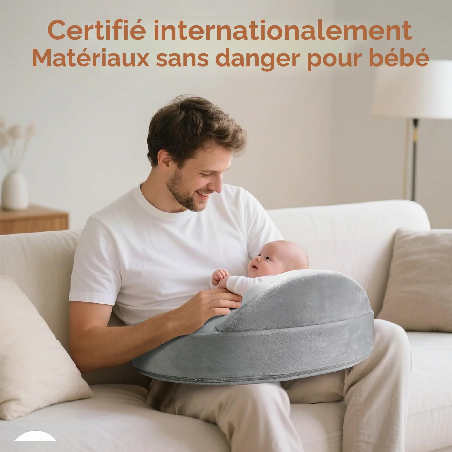 Coussin d'allaitement en mousse à mémoire de forme grande taille pour confort et soutien ergonomiques