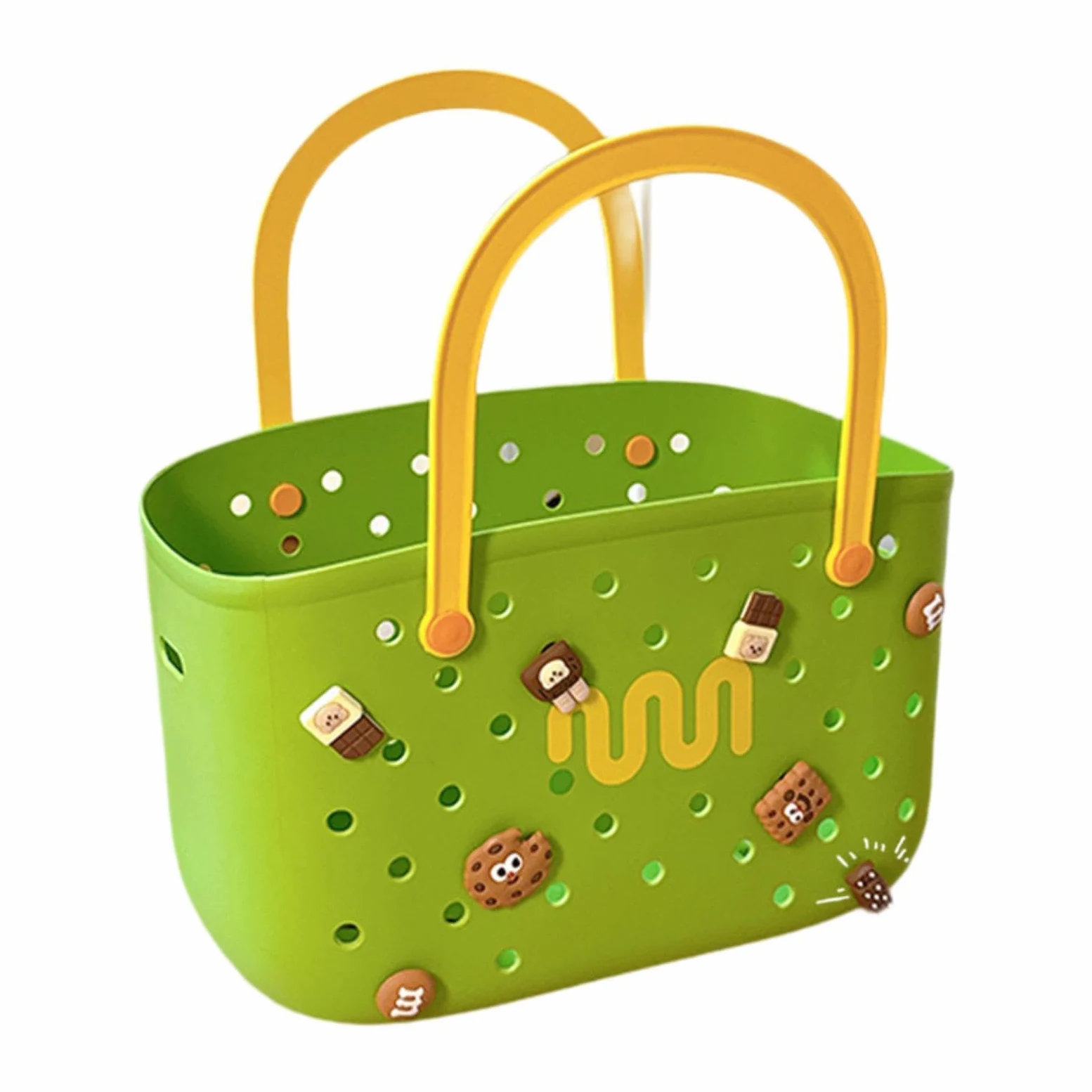 Sac de Plage, Portable, pour L'été, Sac de Tendance, Sac à Main, Panier de Plage Multifonctionnel, Vert