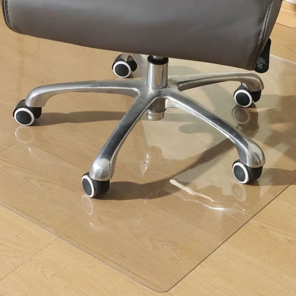 Tapis protège Sol Transparent Tapis de Protection de Sol Épaisseur : 1,0 mm Antidérapant Tapis de Chaise Transparent pour parquet(Givré,120x140 cm)