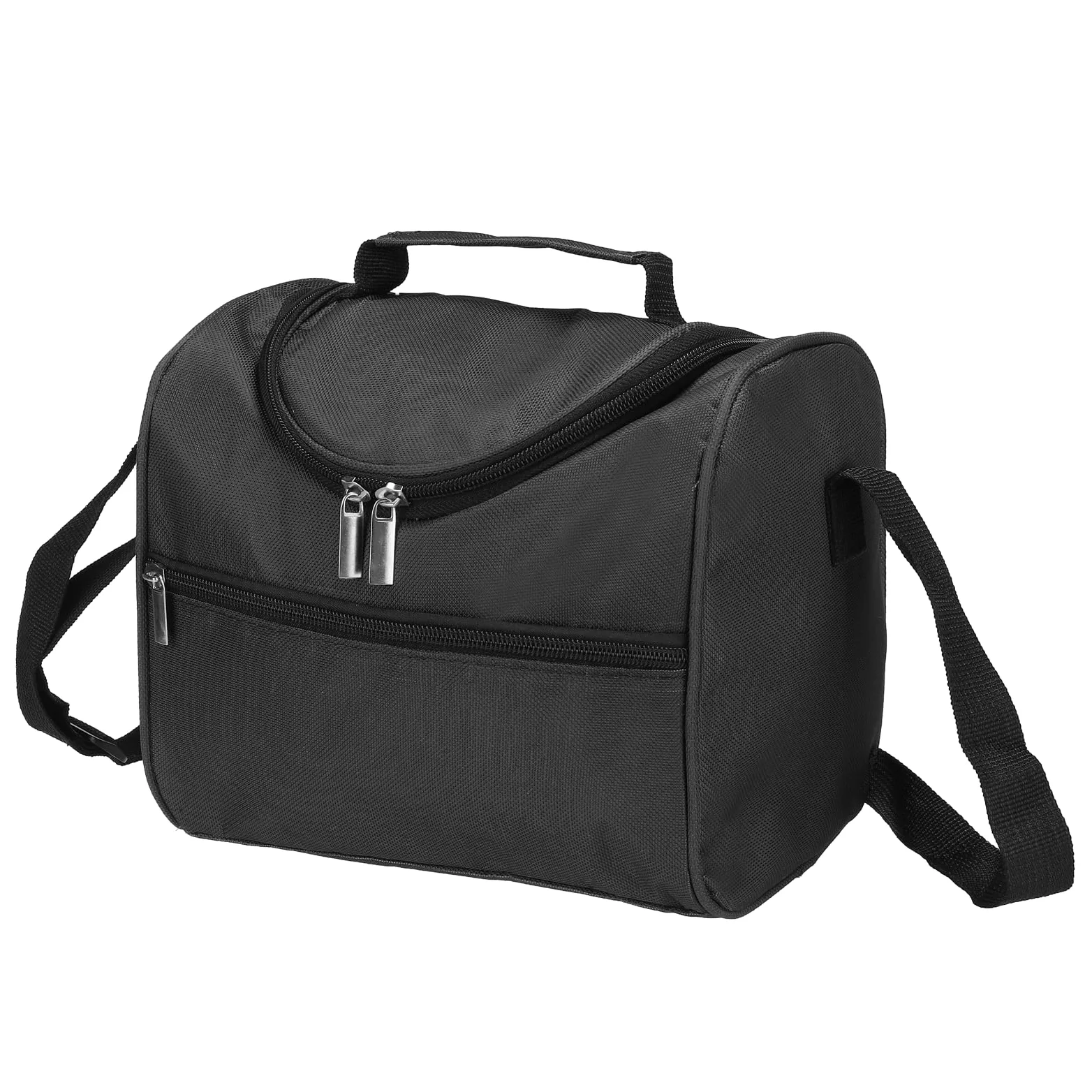 Boîte à déjeuner pour femmes/hommes, sac à déjeuner isotherme, sac fourre-tout thermique, récipient à déjeuner réutilisable 7,9 x 5,5 x 8,3 pouces pour le travail, pique-nique en plein air, noir