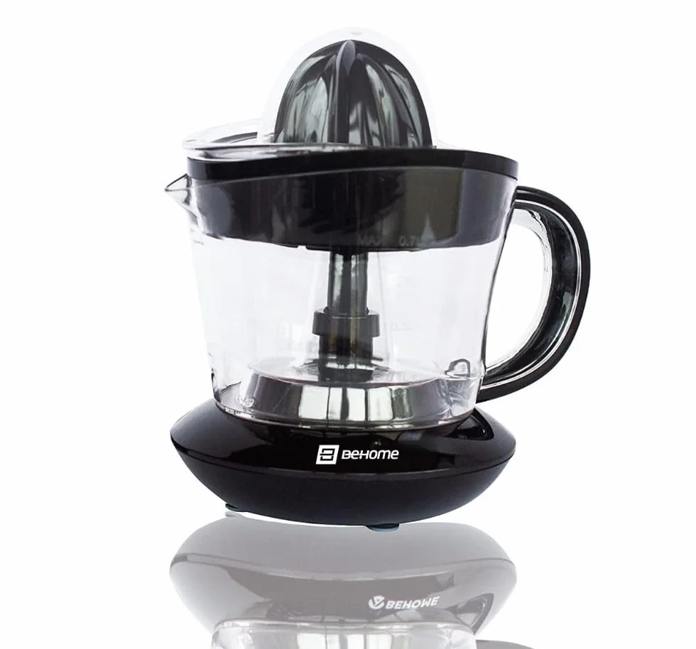 Behome Presse agrumes électrique 700 ml double cône noir