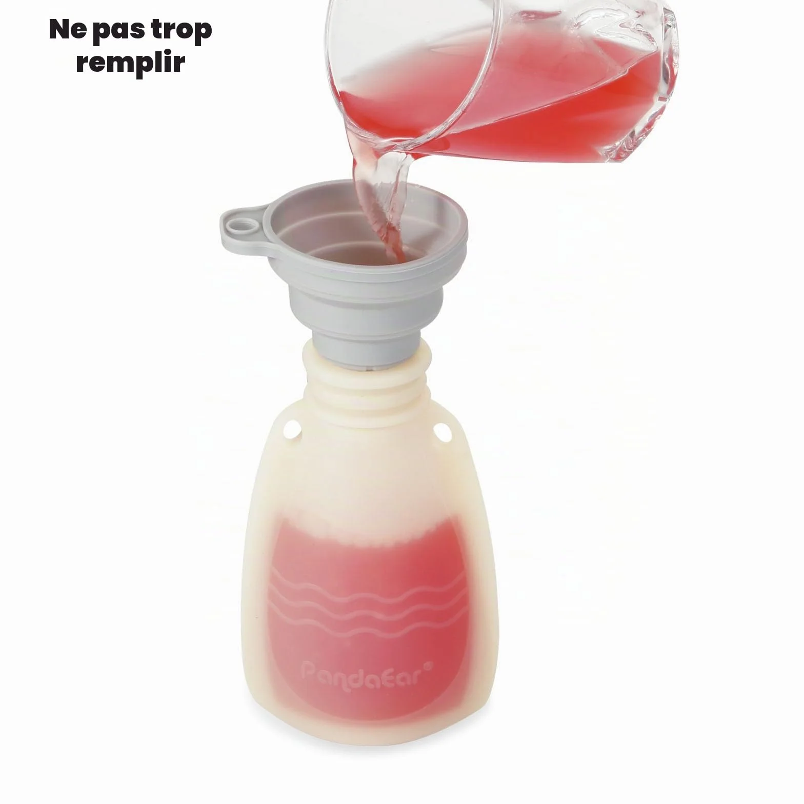 PandaEar Lot de 4 pochettes réutilisables en silicone pour aliments bébé 160 ml