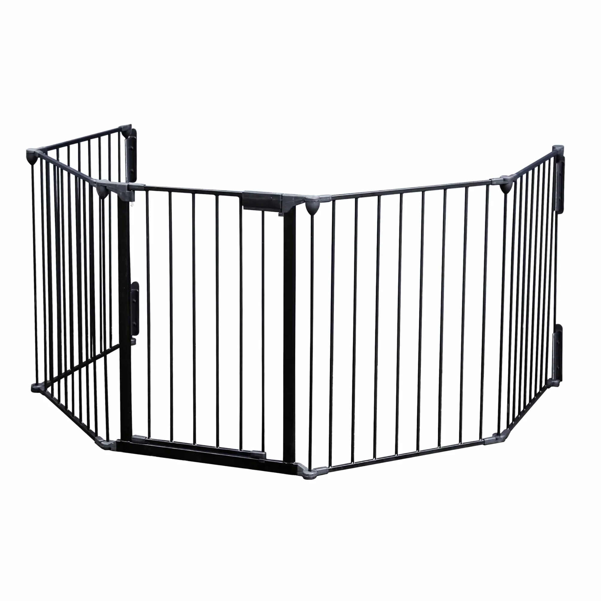 Wiltec Barrière de Protection Cheminée XL 3100x650x750 mm Noir Acier Grille Pare-feu Sécurité Enfant
