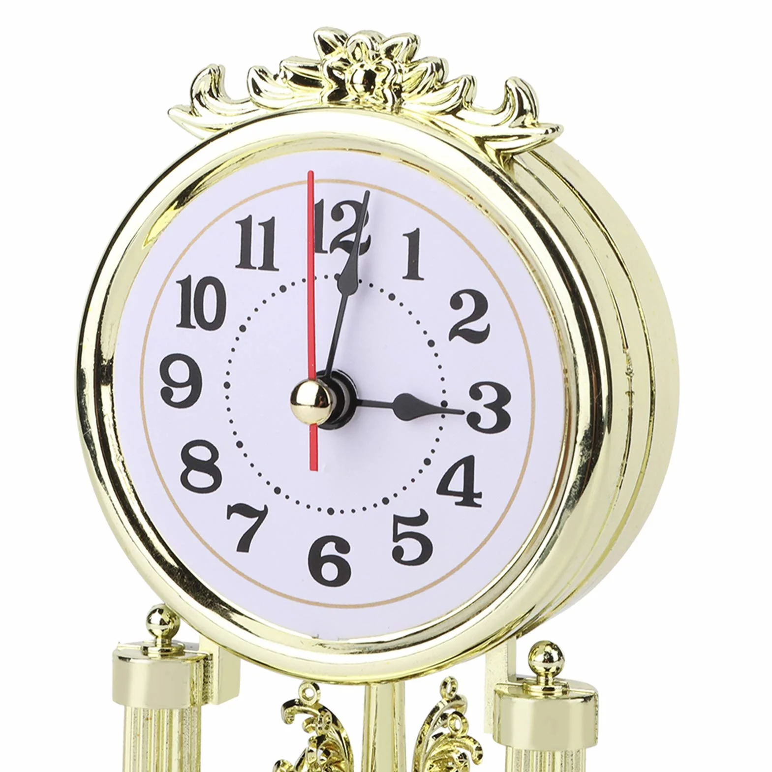 Horloge de Table Antique Silencieuse Européenne Style Rétro Or Décoration Intérieure