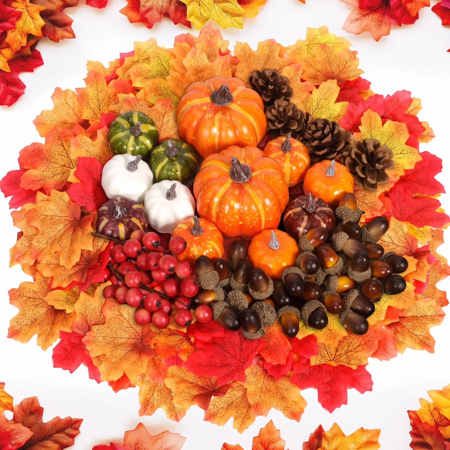 Citrouilles Artificielles 162 Pièces Décoration Automne Halloween Thanksgiving