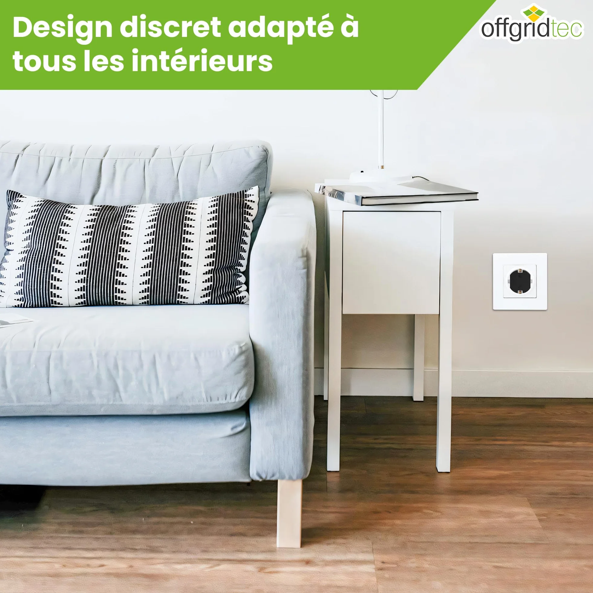 Offgridtec Lot de 20 cache-prises à mécanisme tournant Noir