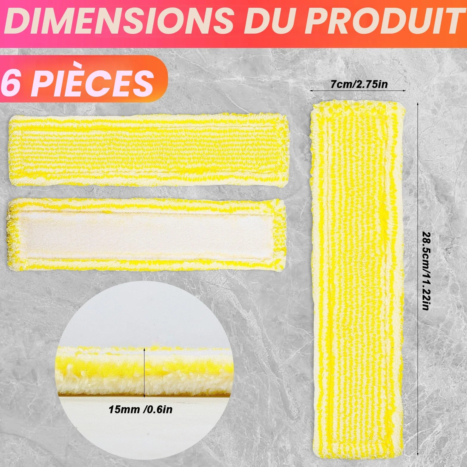 Chiffons de Nettoyage en Microfibre pour Karcher Bonnette WV2 WV5 WV6 Plus Premium Accessoires