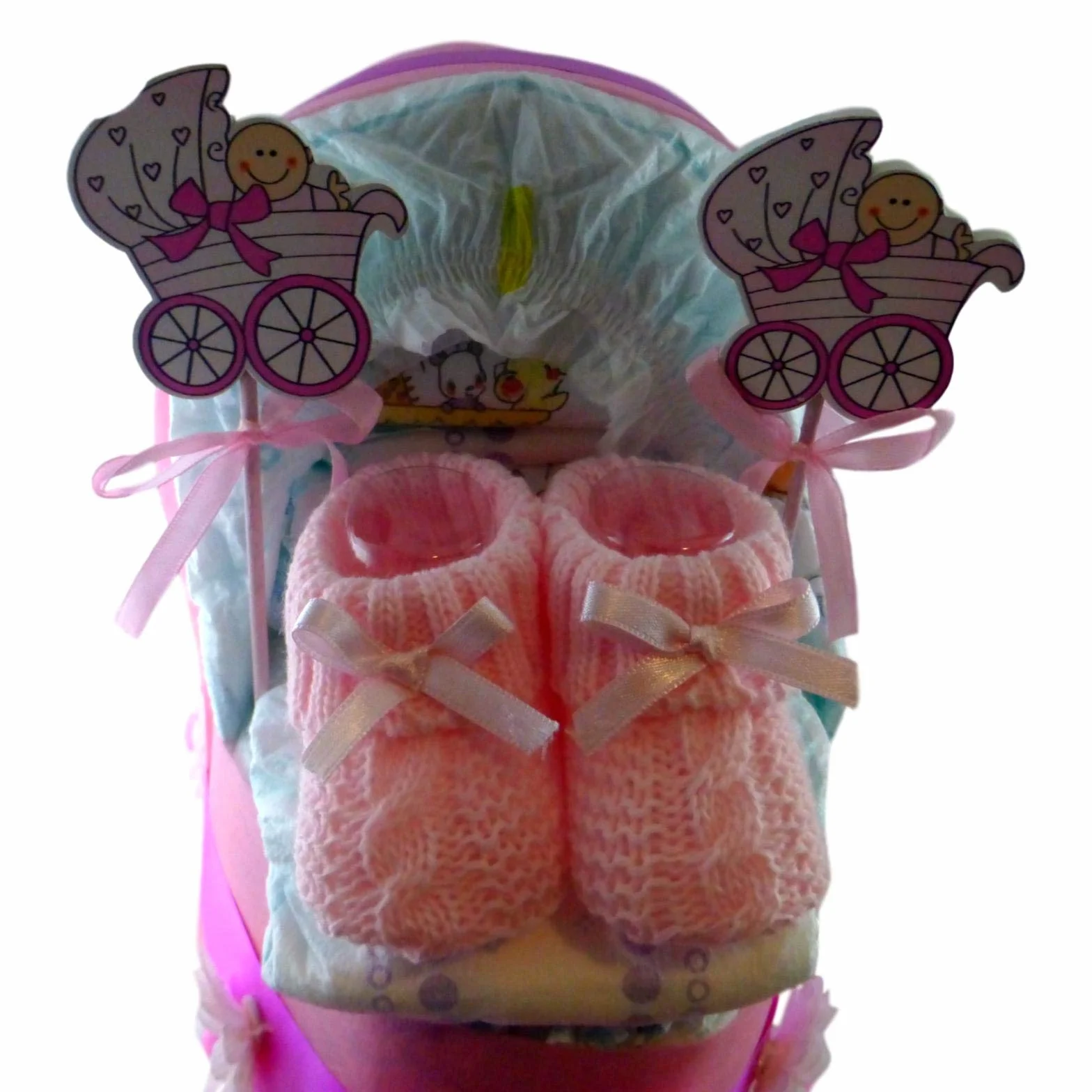 Dodot taille 3 Gâteau de couches pour fille 28 couches 4-10 kg rose 1 pièce