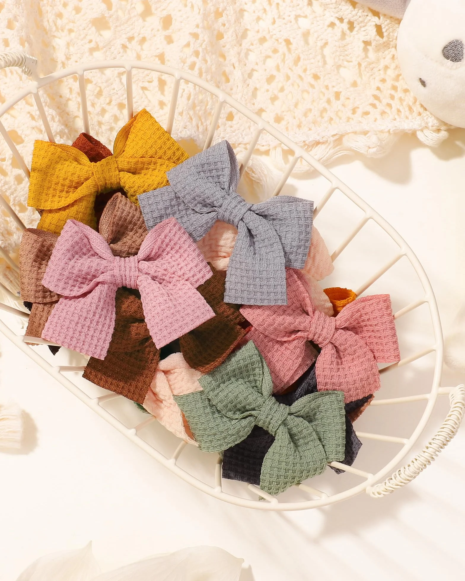 Jollybows 20 Pièces Barrette Cheveux Fille, Pince Crocodile Accessoires Enfant 5 cm