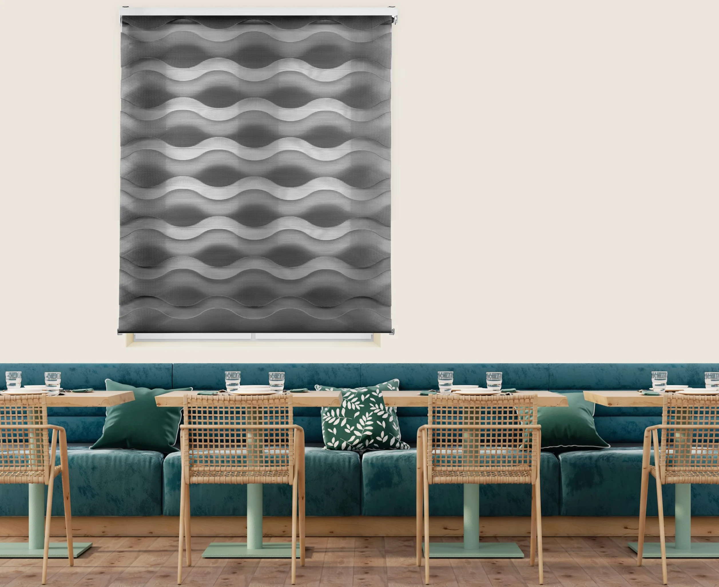 Store élégant Jour et Nuit 120 x 180 cm - Taille Tissu 117 x 175 cm - Installation Facile Anthracite