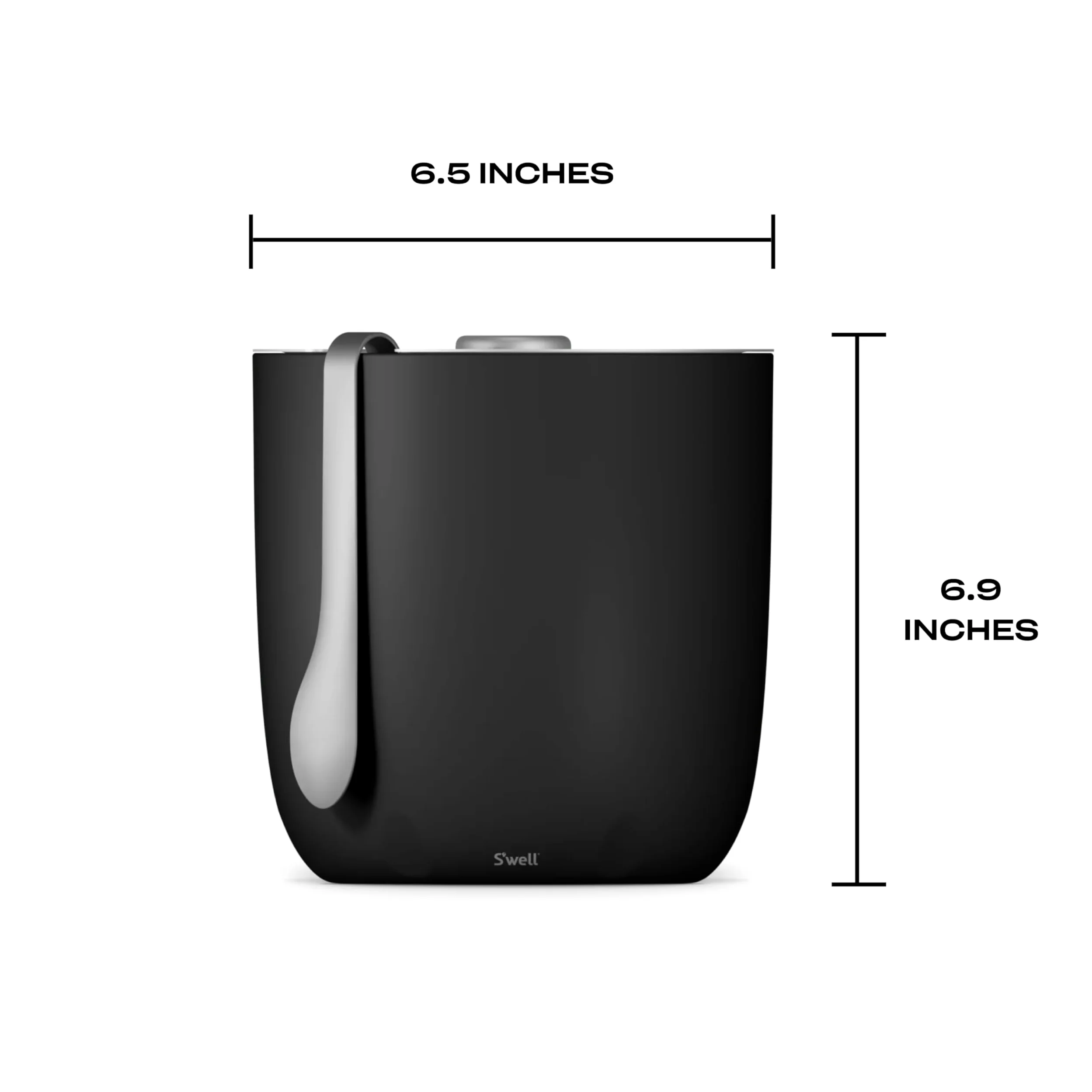 S'well Seau à glace avec pince, 1,927,8 g, onyx