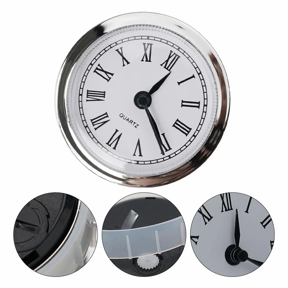 Mini horloge à quartz ronde 61 mm avec insert