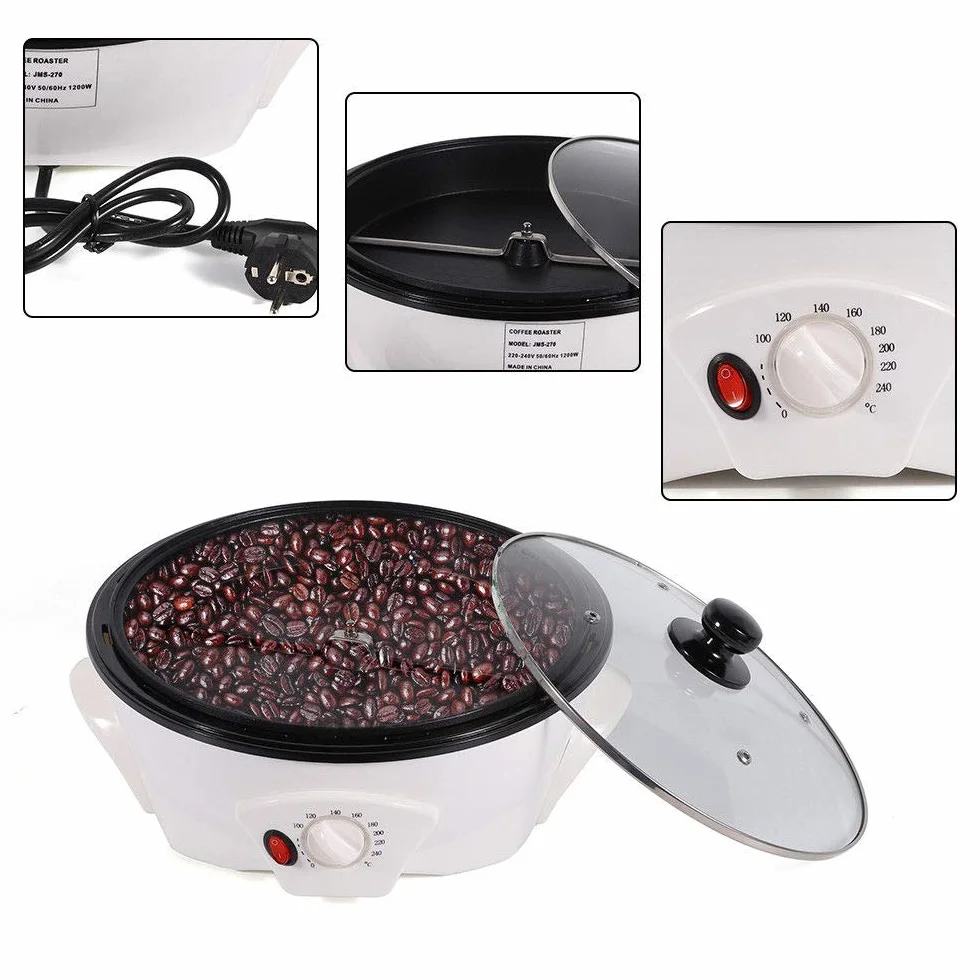Machine de Torréfaction de Grains de Café 1200 W 1500 g 220 V Torréfacteur Café Maison