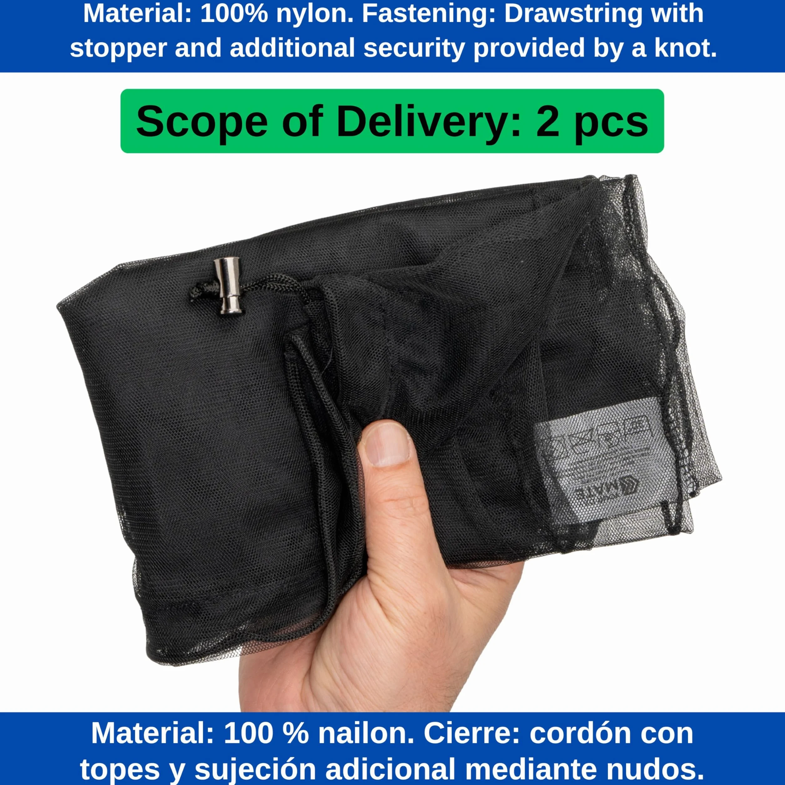 Filet de Protection des Plantes Sécurité Enfants 2 pcs Nylon Noir Ø 30 cm