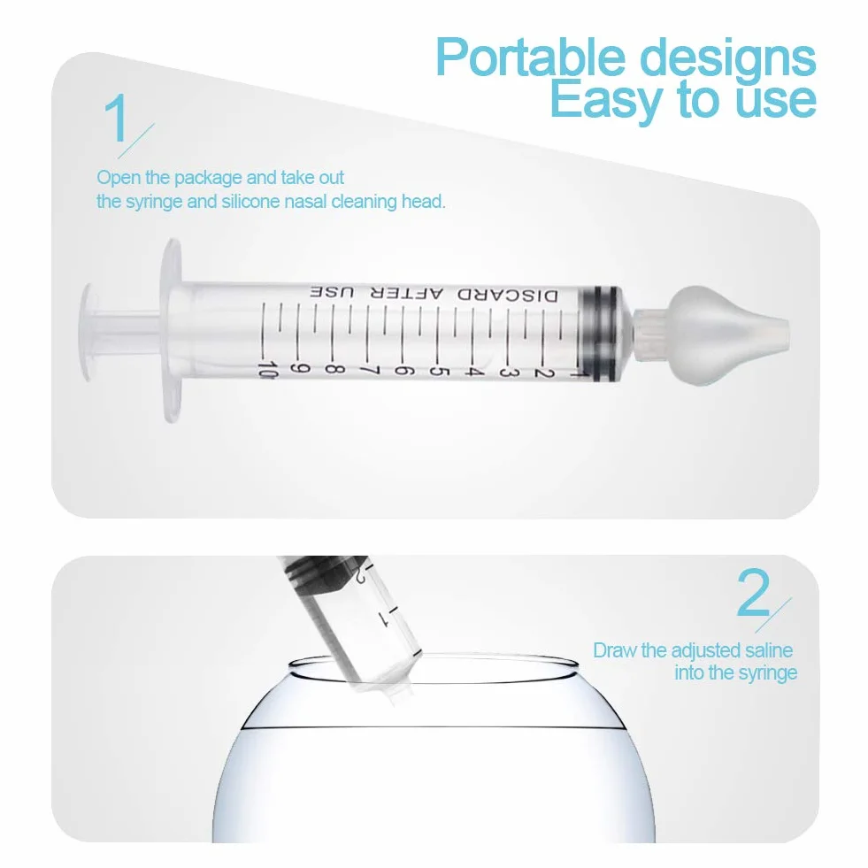 Système de rinçage des sinus professionnel pour bébé irrigateur nasal nettoyeur de nez portable