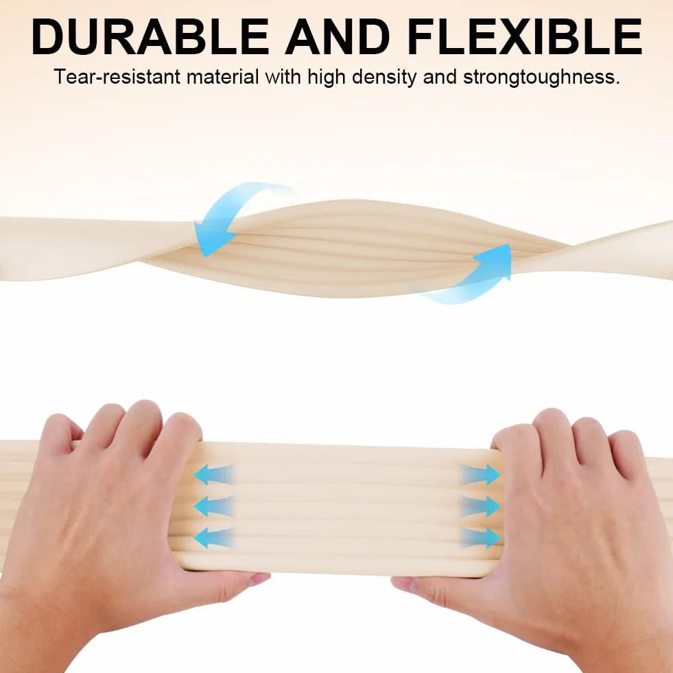 Bandes de Sécurité en Mousse 2m x 8cm Autocollantes pour Enfants Meubles Escalier Blanc Ivoire