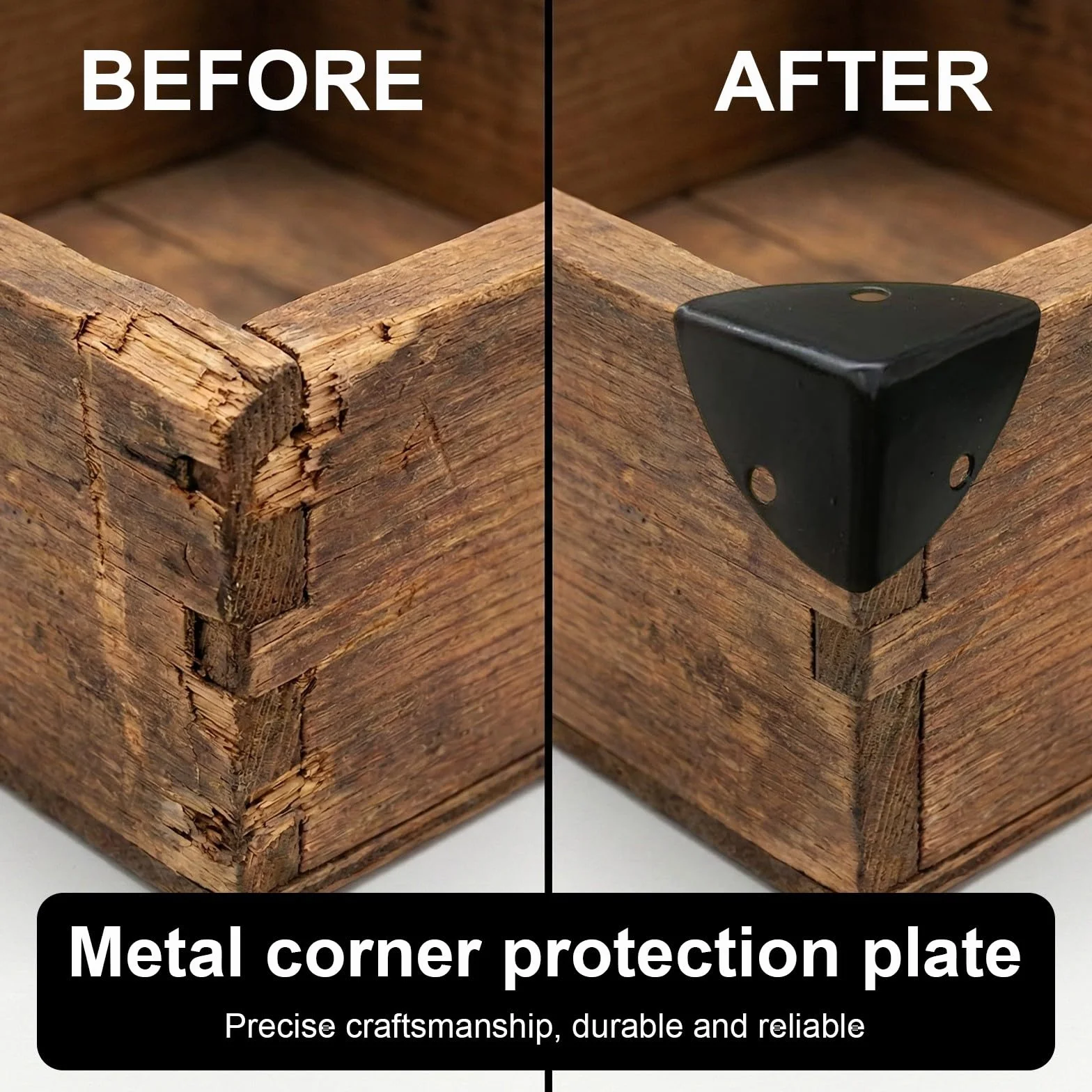 Protections d'Angle En Métal, Coins De Protection, Protege Coin De Table, Protection Angle Meuble, Boîte Antique En Bois
