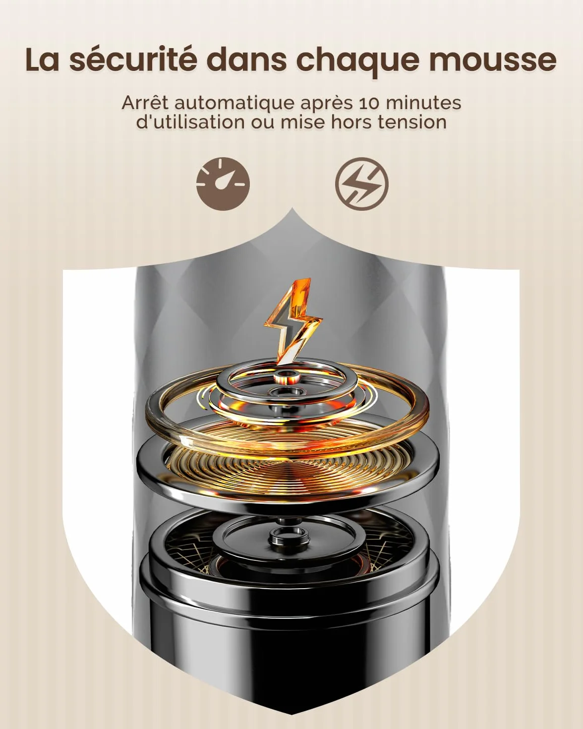 Maestri House Mousseur à Lait Électrique Rechargeable, Fouet Acier Inoxydable Portable Mini Mixeur Café Latte Cappuccino Matcha Lunafro Mini