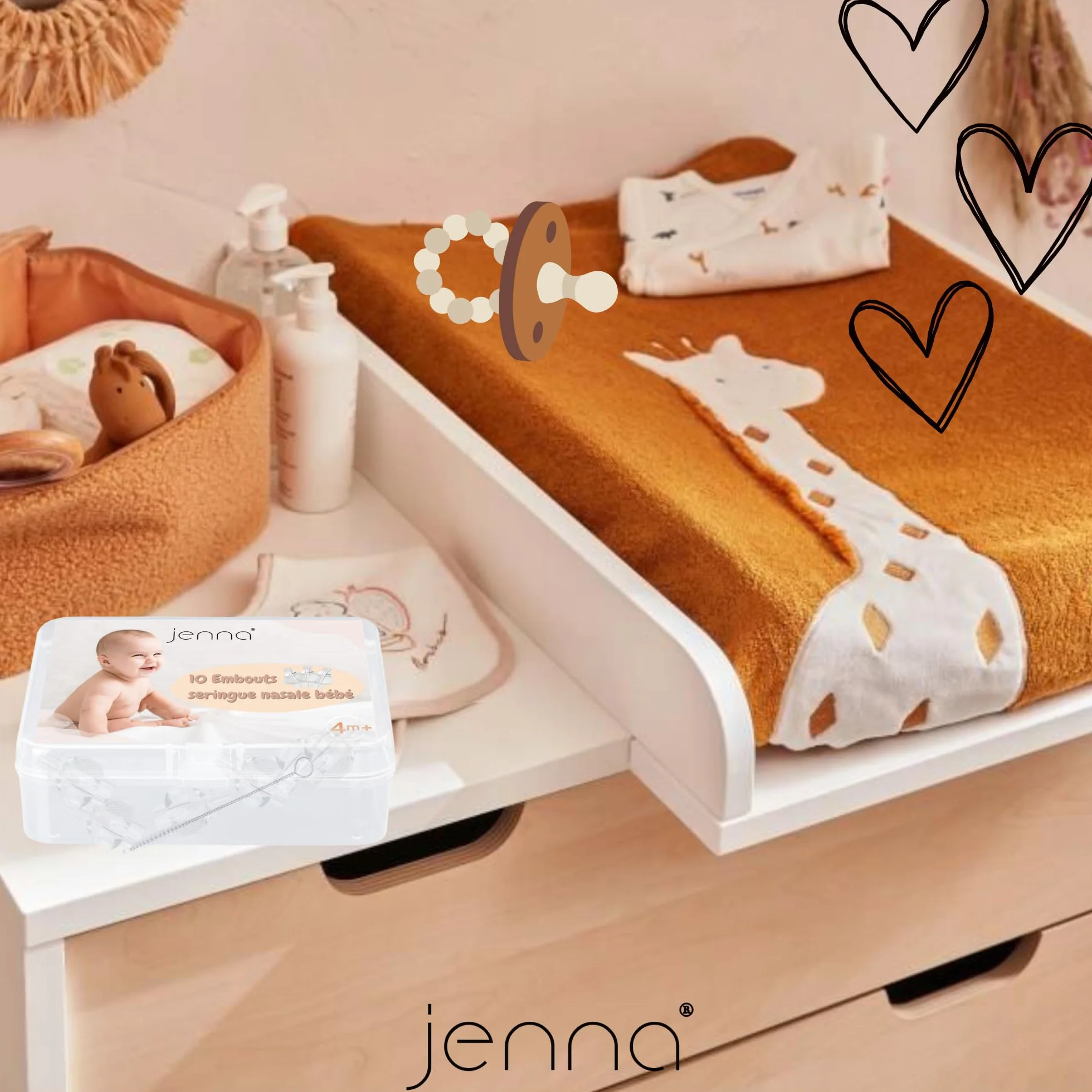 Embouts Seringue Nasale Bébé Réutilisables Silicone Hypoallergénique Compatible Sérum Physiologique Brosse Incluse