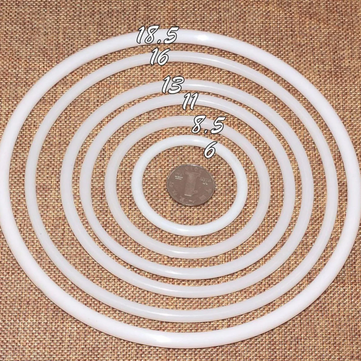 Cerceaux Ronds Plastique Blanc 30 cm pour Attrape-rêves Soi-même Lot 10 Pièces