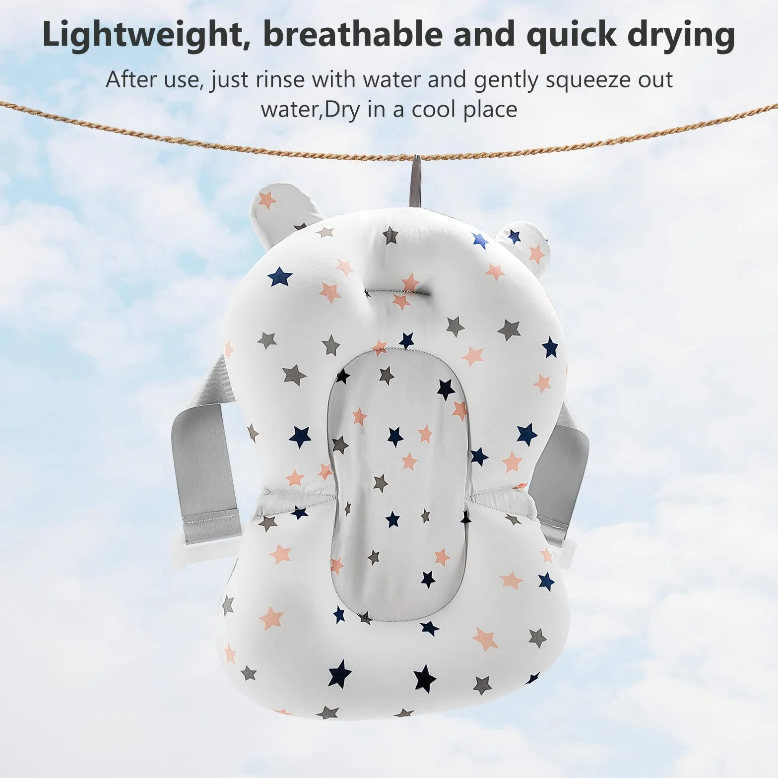 Glenmore Coussin de Bain Bébé Transat pour Baignoire Matelas Réducteur Hamac 0-12 Mois Siège Réglable