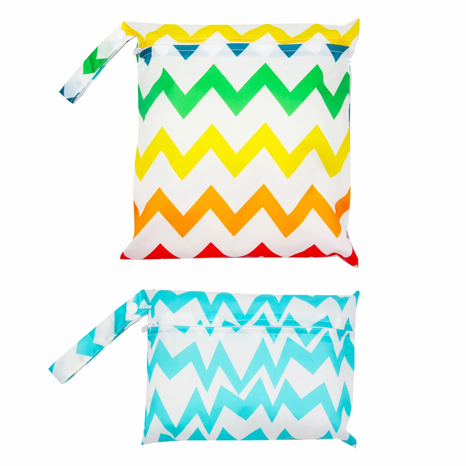 Sac à Langer Bébé Etanche Réutilisable Double Fermeture Eclair Wetbag 2 Pièces