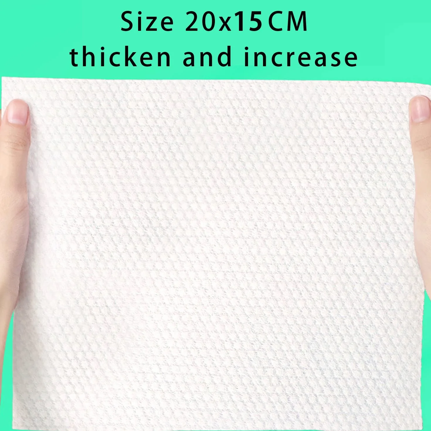 Serviette de Visage Jetable 100 Pièces, Lingettes Sèches Pur 100% Coton, Biodégradables 20x20cm