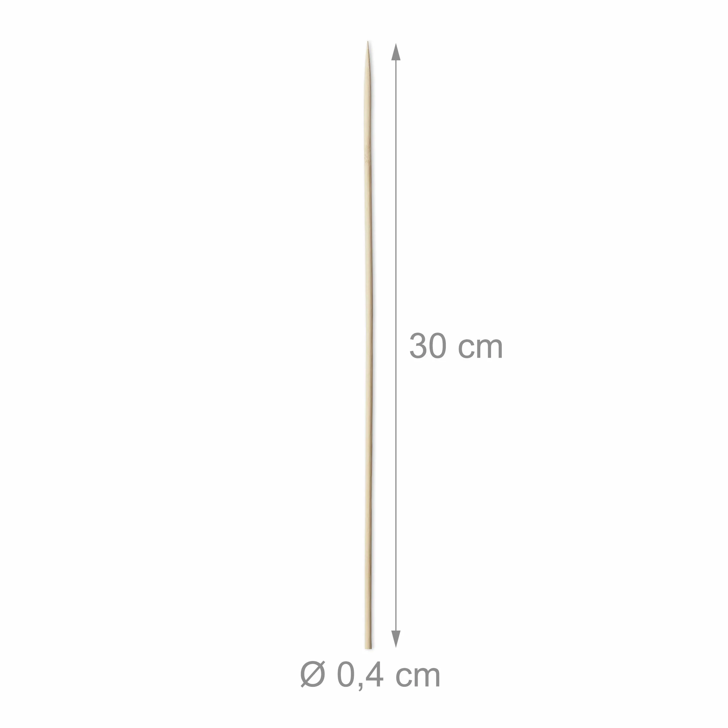 Piques bois Relaxdays lot de 500 brochettes barbecue bambou 30 cm 4 mm