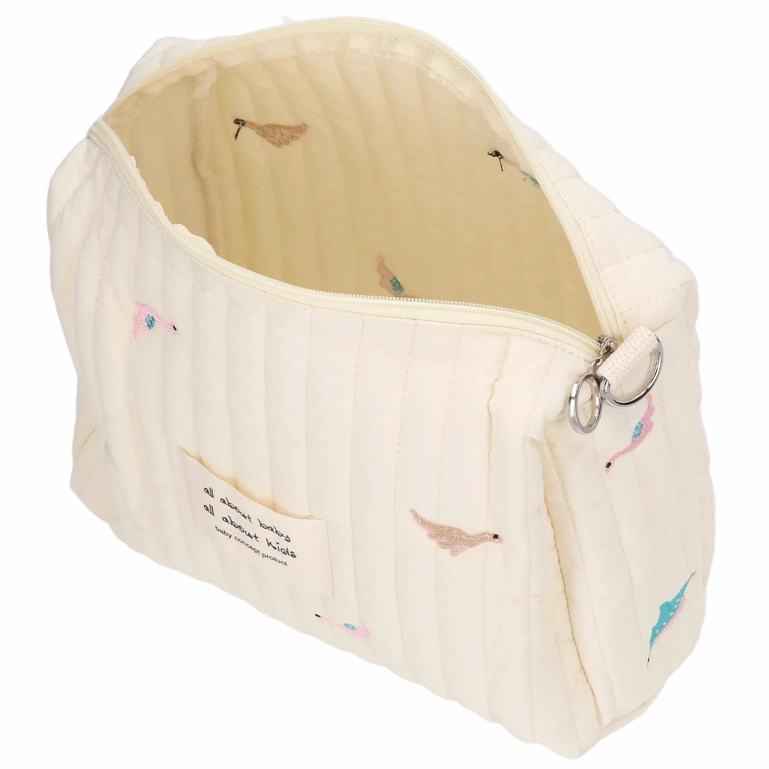 Pochette pour Biberon à Langer Trousse de Toilette à Fermeture éclair Rangement Portable Bébé Voyage Dinosaure