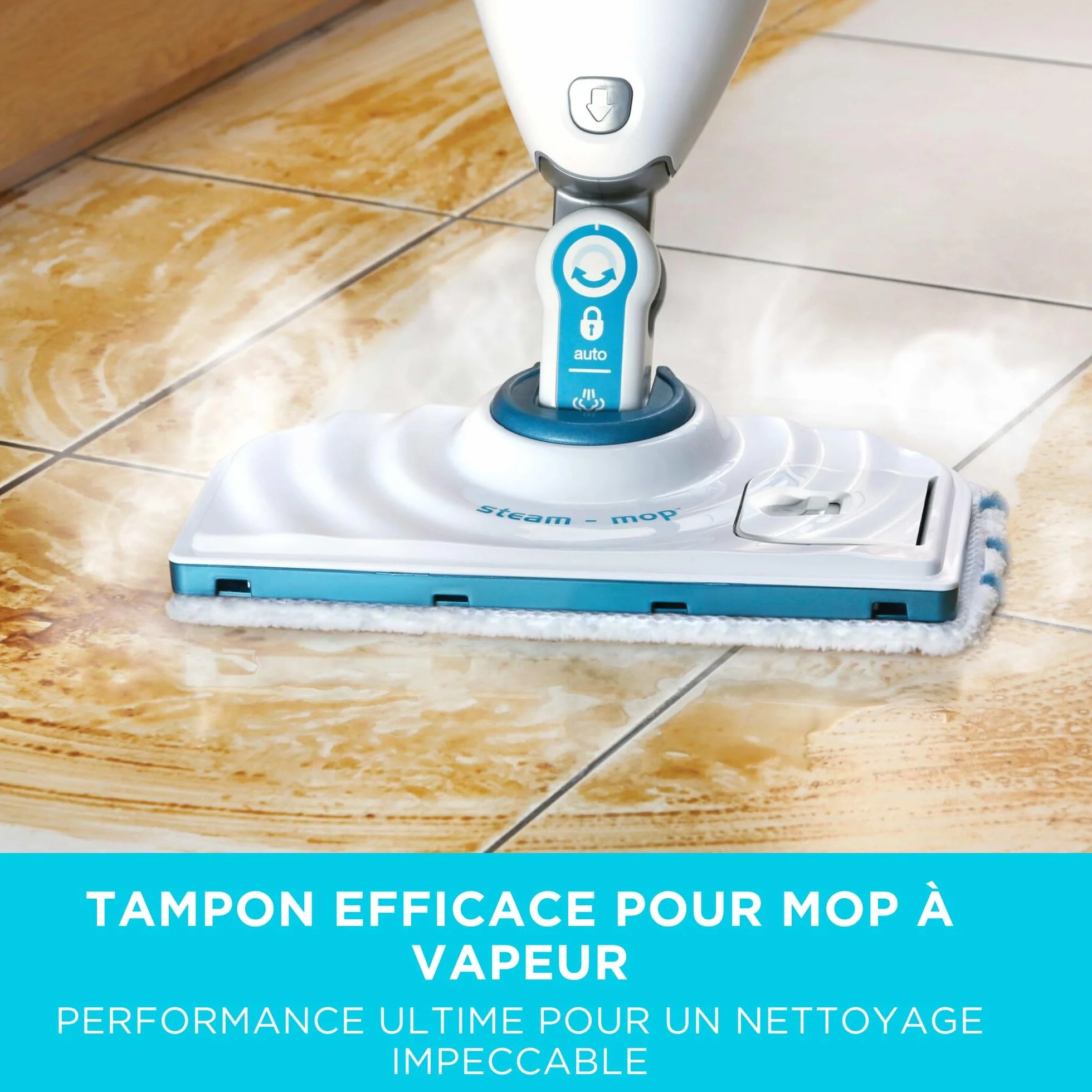 BLACK+DECKER Tampon de Remplacement pour Balai Vapeur AutoSelect FSMP20-XJ, Paquet de 2, Technologie Easy-Glide