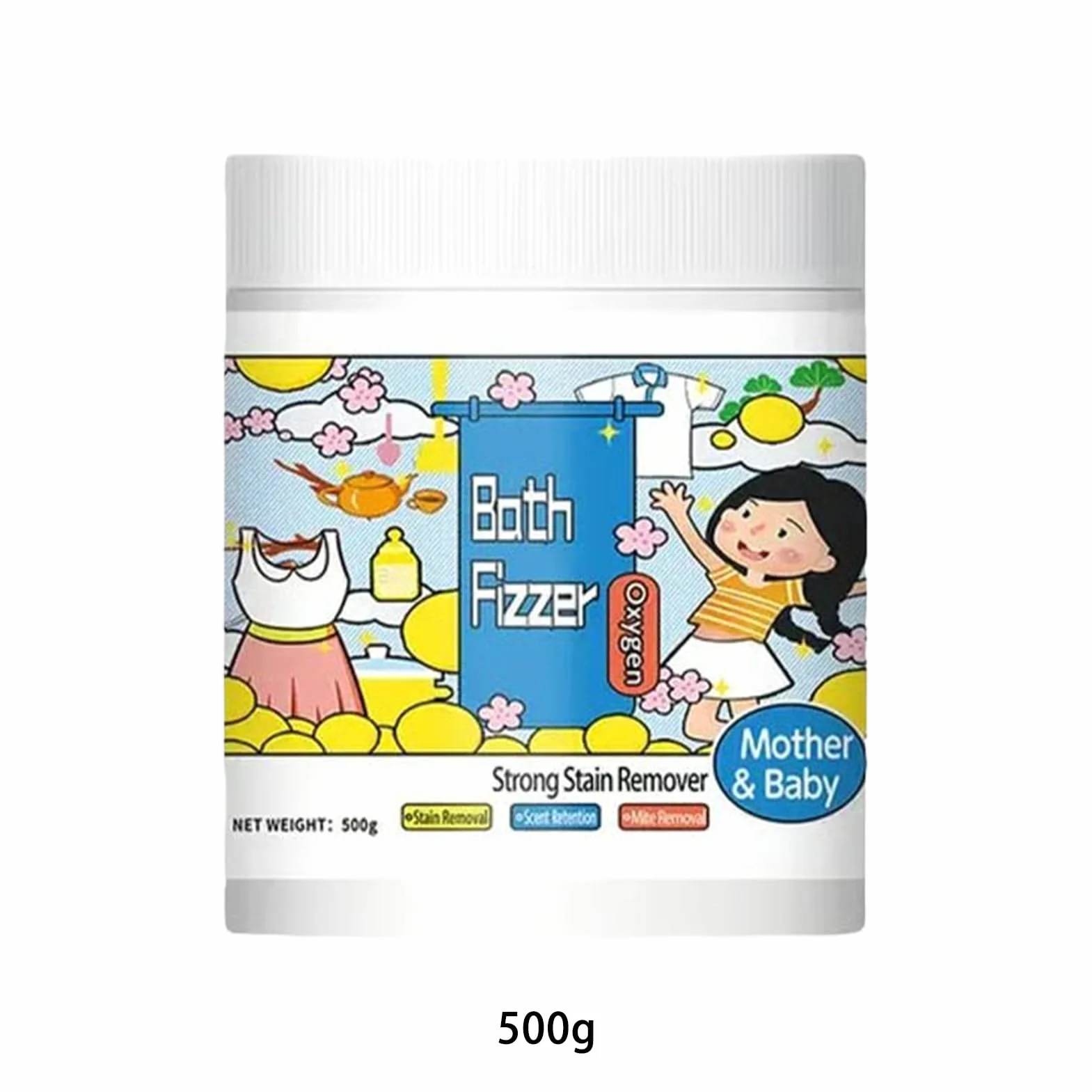 Lessive en poudre détachant concentré 500 g pour taches lait, transpiration, huile, sang, chemise