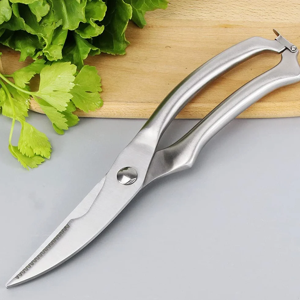 Ciseaux Cuisine Multifonction Inoxydable Sharp Professionnel pour Découper Poulet Poisson Viande Os