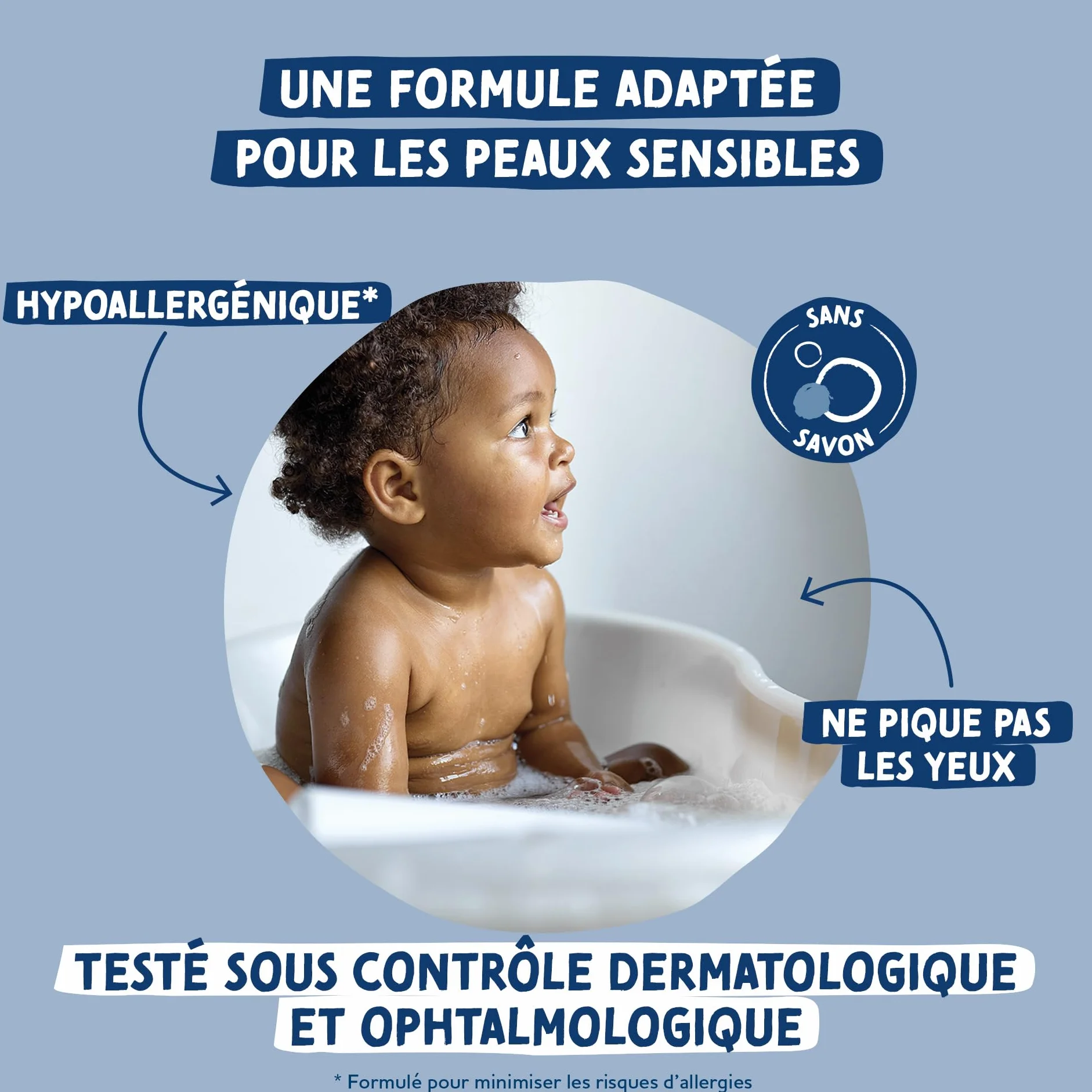DODIE Gel Lavant 3 en 1 500 mL Nettoyant Visage Corps Cheveux Hypoallergénique Dès la naissance