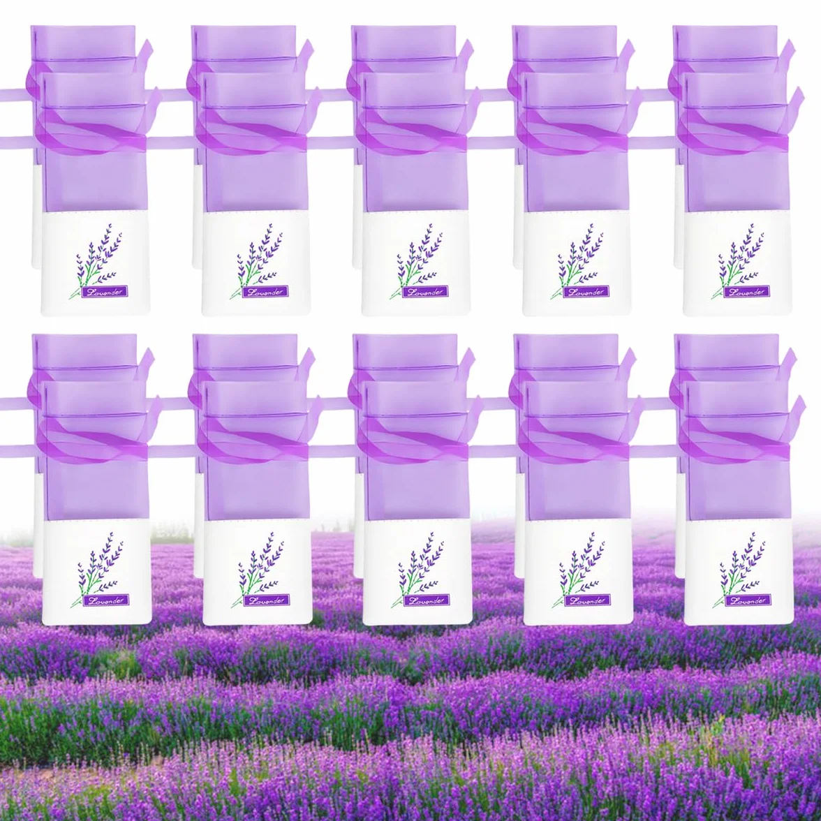 Sachets de Lavande en Organza, Vides, Réutilisables 20 Pièces pour Épices et Herbes Aromatiques
