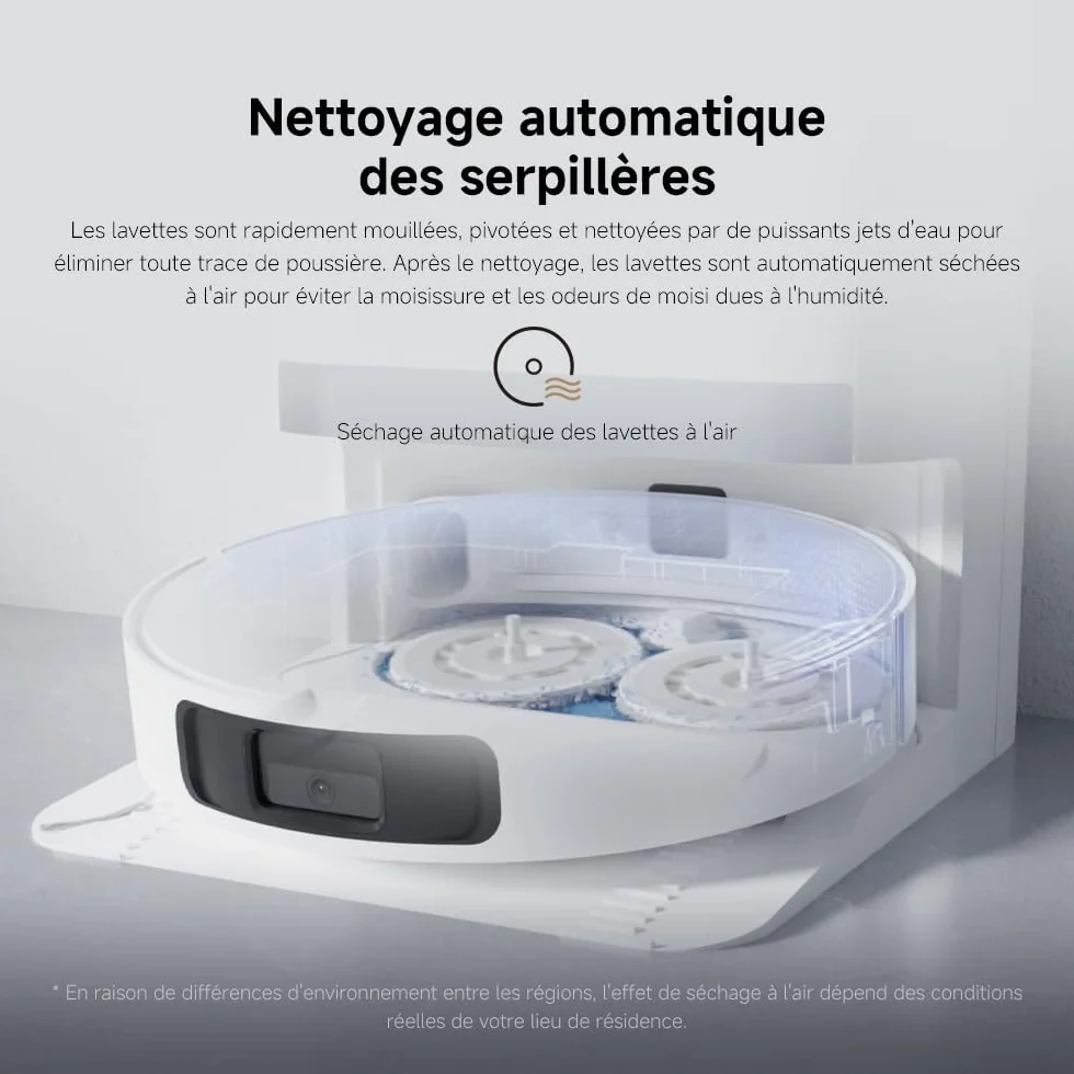 XIAOMI Robot Vacuum X20+ Station Tout-en-Un 6000 Pa Aspiration Lavage & Séchage Auto