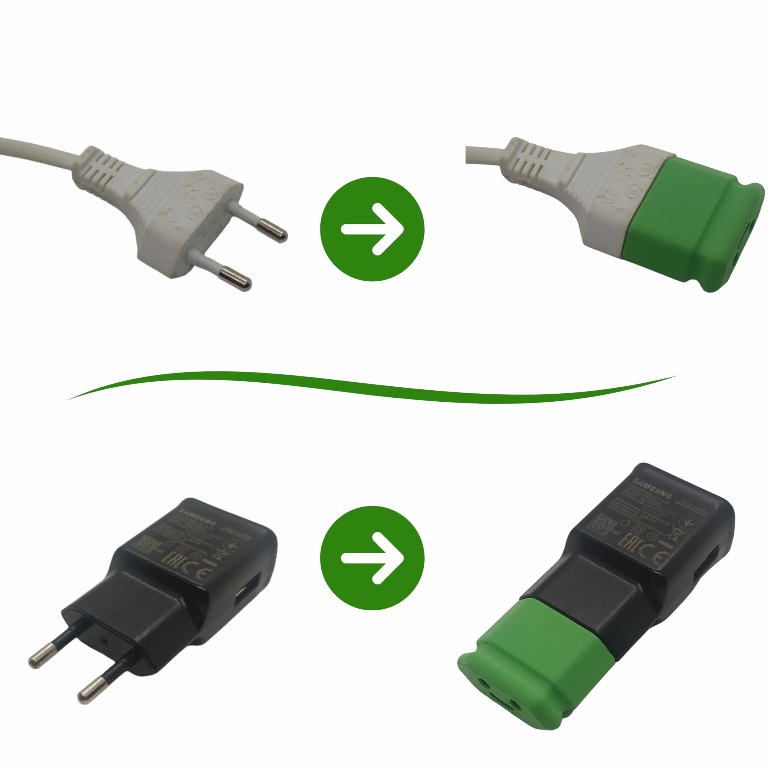 Lot de 4 Capuchons de Protection Câble Électrique EU CEE 7/16 Anti-Poussière Anti-Corrosion