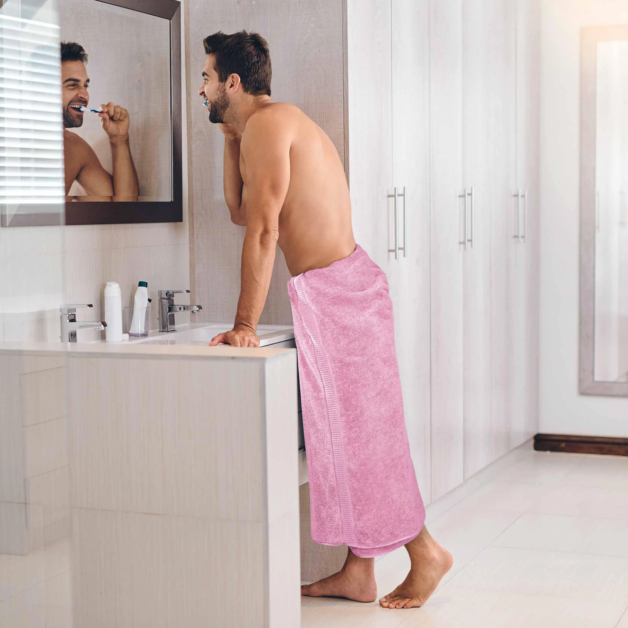 Utopia Towels - Lot de 2 très grands draps de bain - 600 g/m² - 100 % coton filé à l'anneau très absorbant et à séchage rapide, super doux, qualité hôtelière (89 x 178 cm, rose)