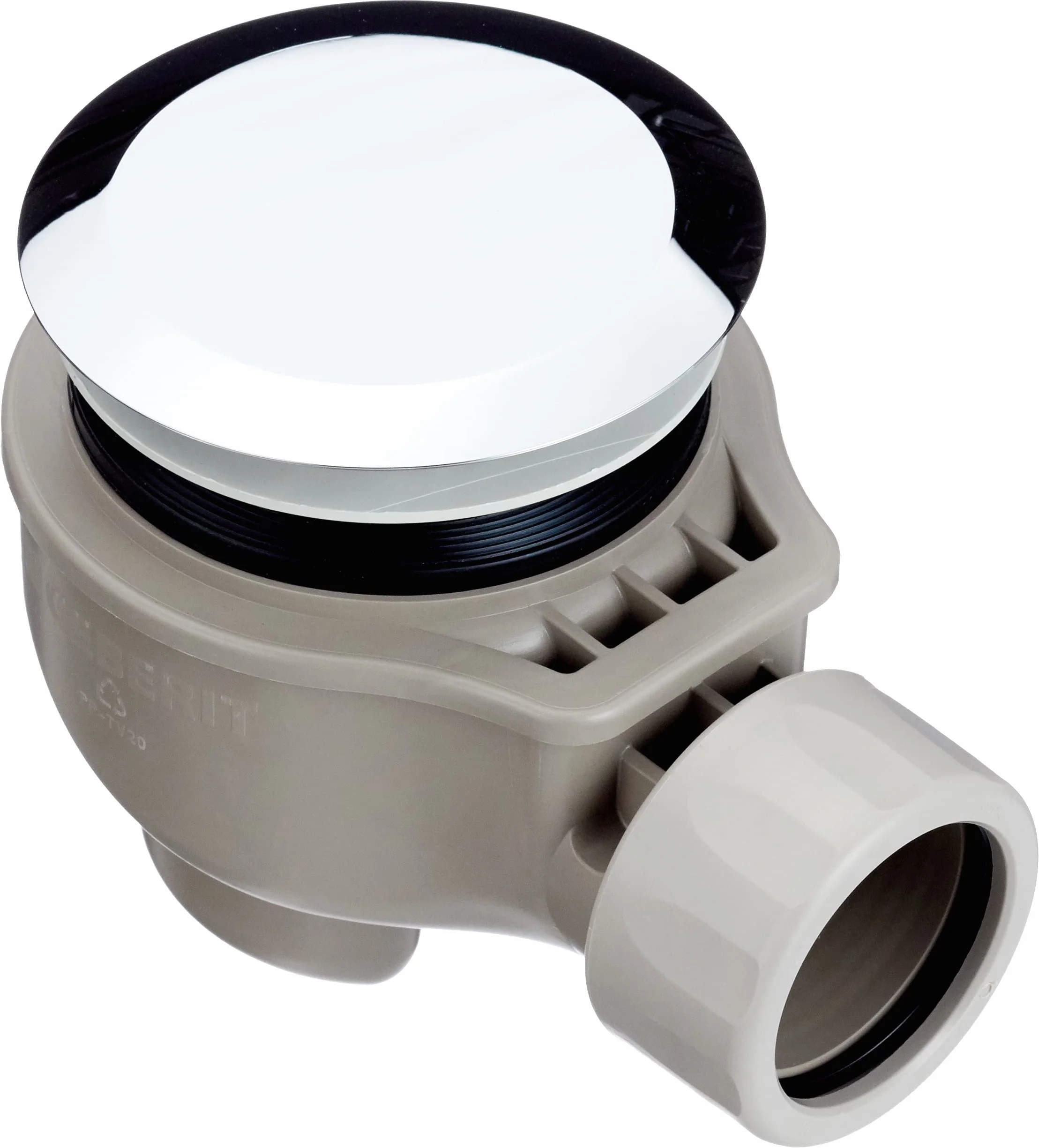 Geberit D62 Siphon pour bac de douche avec couvercle : moyenne 40 mm, chromé brillant de bonde 150.689.21.1
