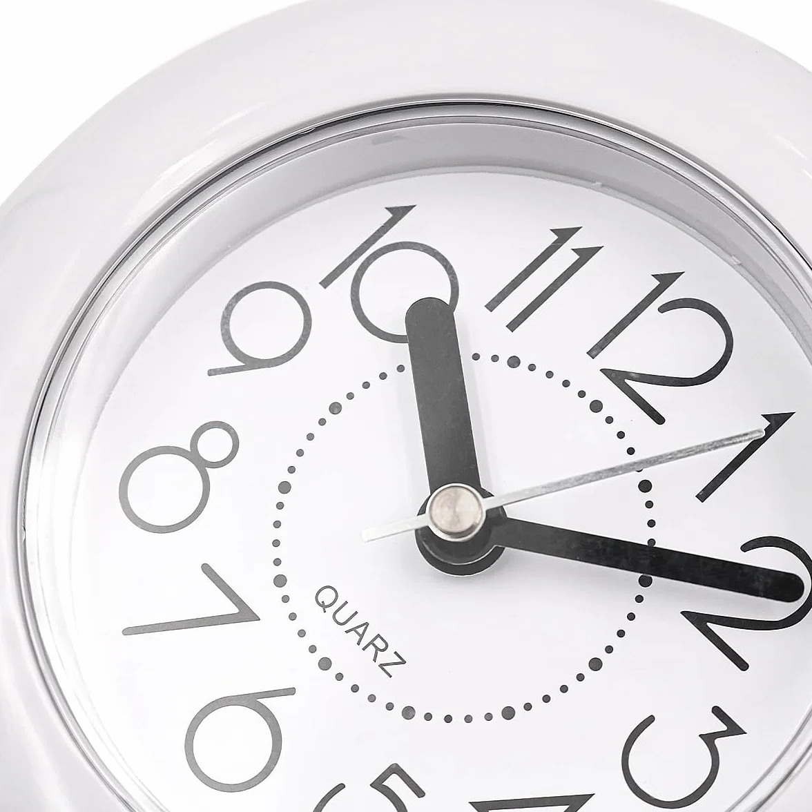 POFET Horloge de Salle de Bain étanche avec Serviette Suspendue Horloge de Douche (Blanc)