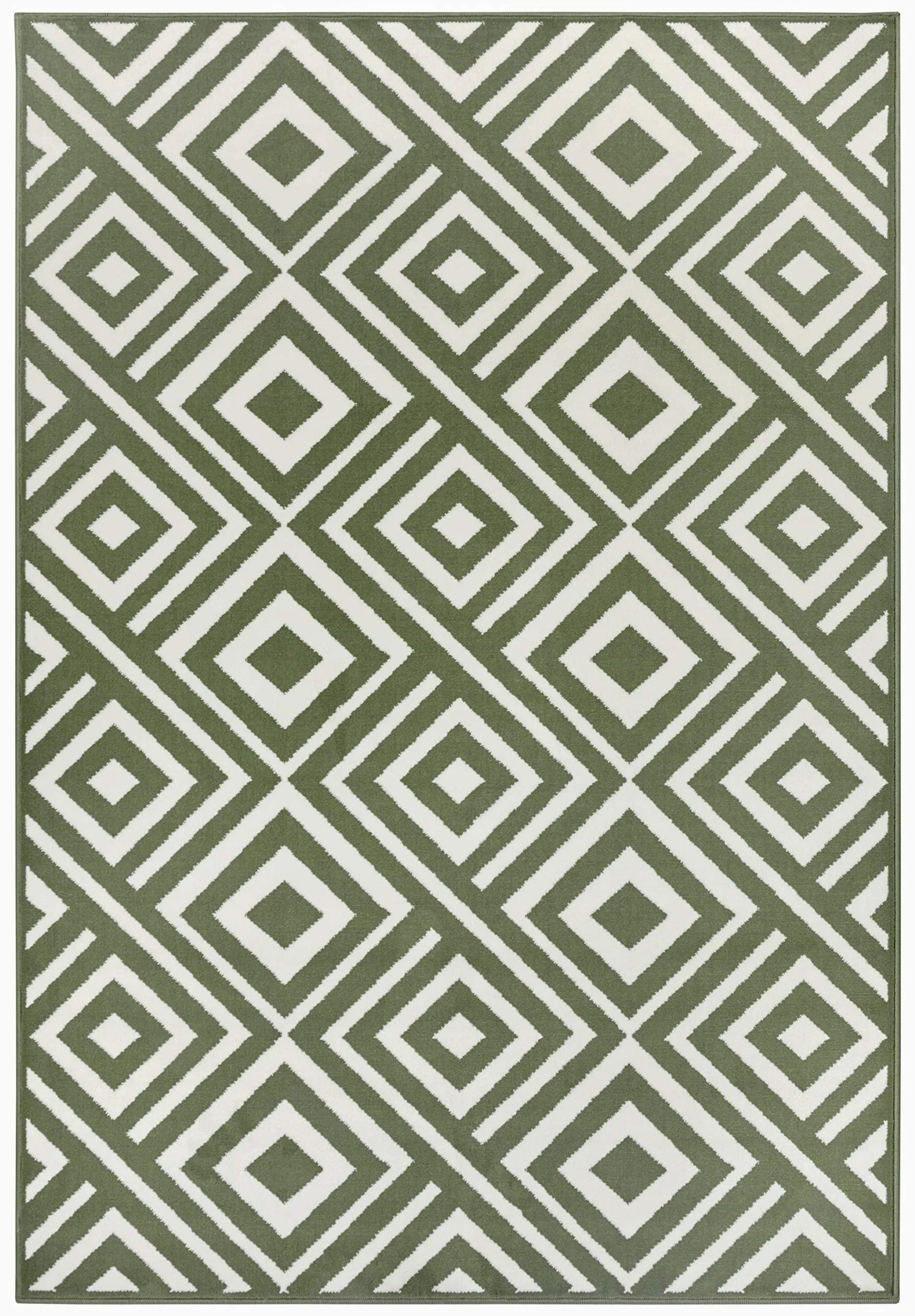 Zala Living Art Tapis de Salon en Velours à Poils Courts - Design Moderne pour Salon, Chambre, Salle à Manger, Bureau, Cuisine - Vert, 160 x 230 cm