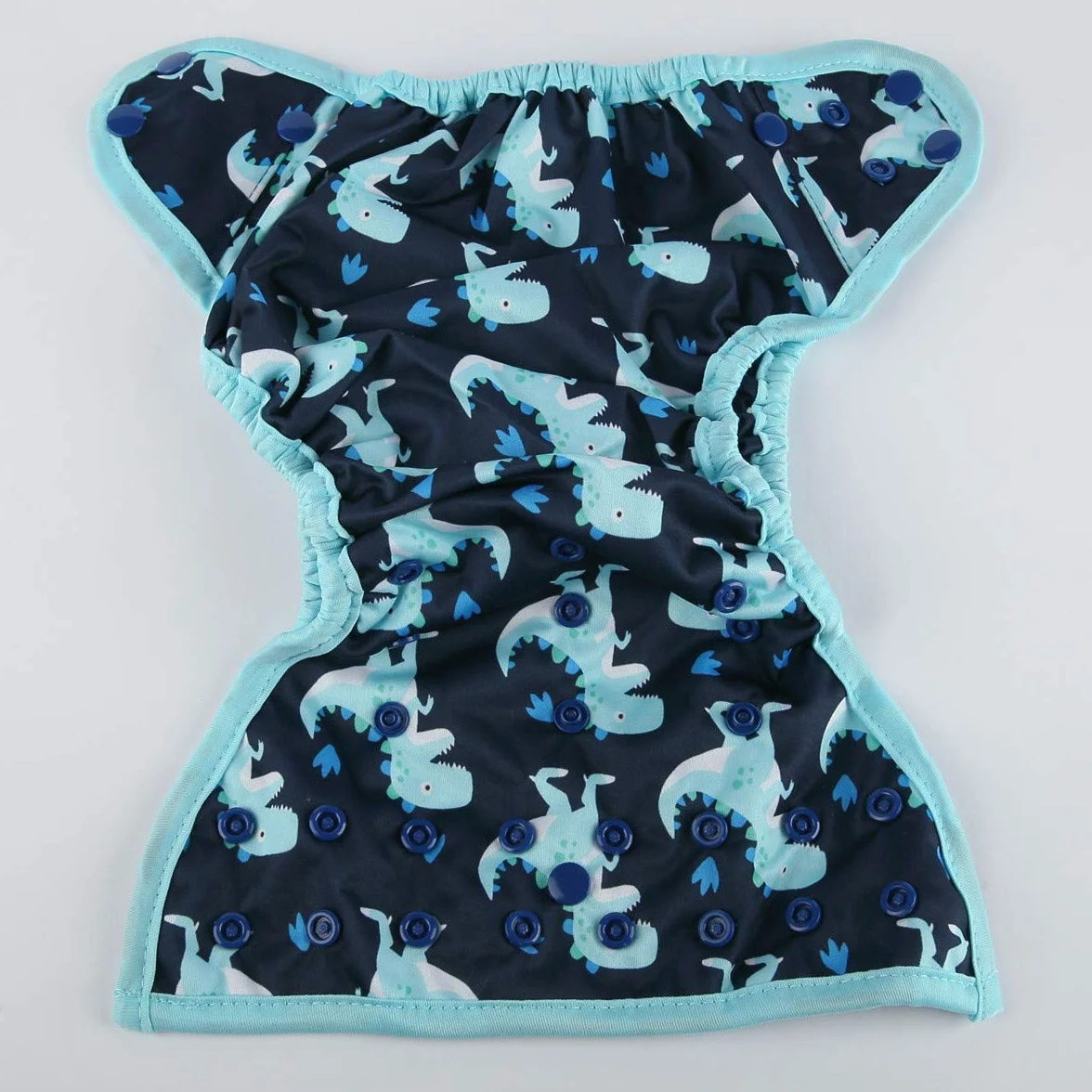Couvre-couche bébé Dinosaures bleus Taille unique 4,5-16,3 kg