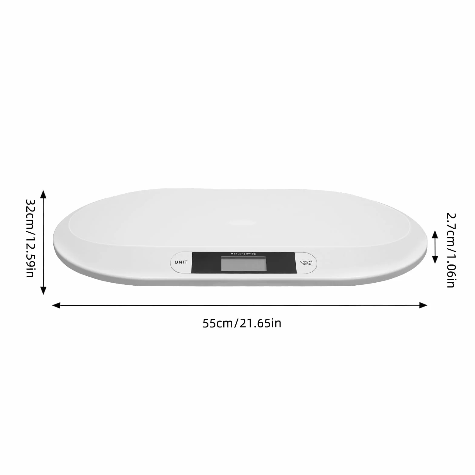 Balance mécanique pour animaux Pèse-bébé LCD Max 20 kg Blanc