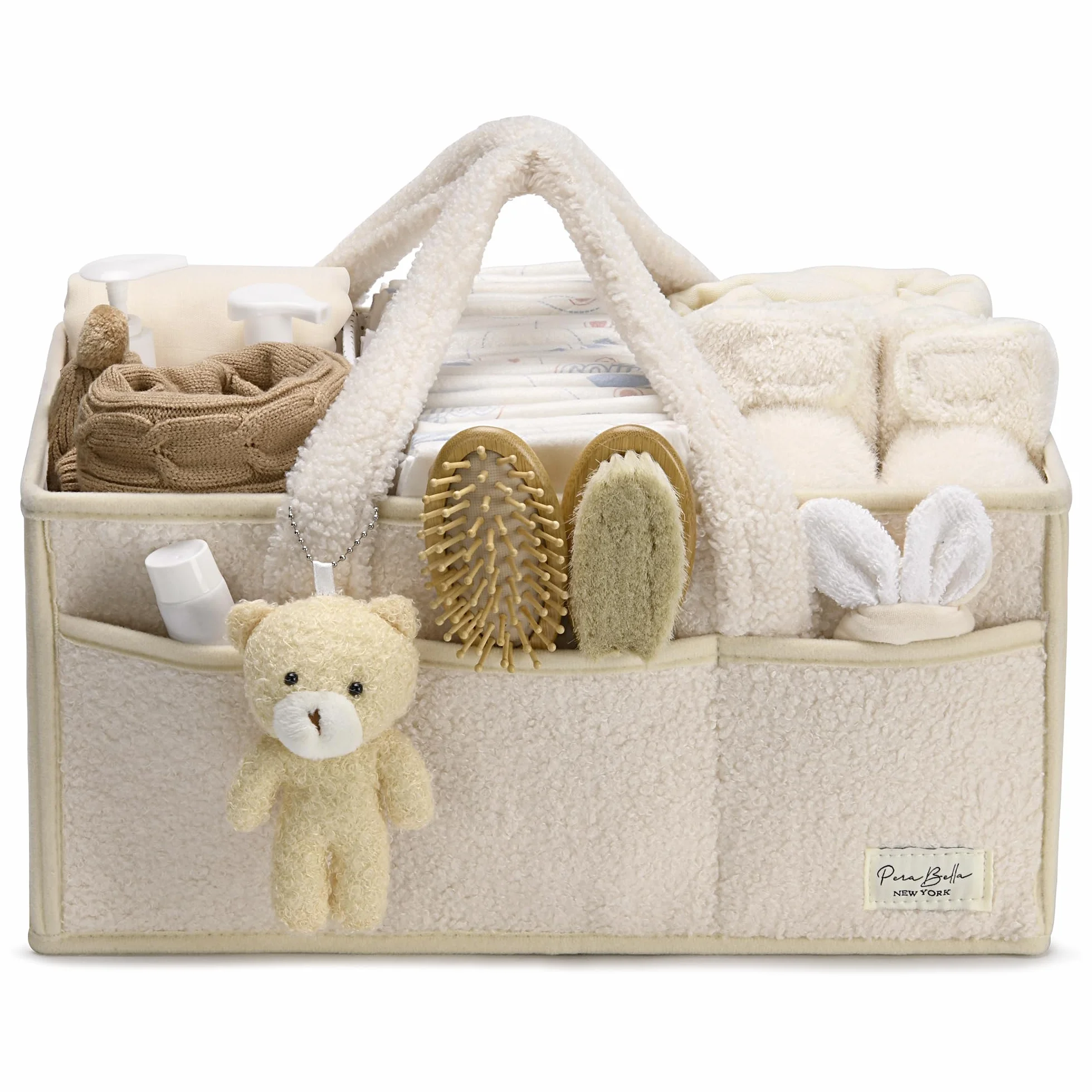 PeraBella Organiseur de couches pour bébé pour table à langer, panier de rangement