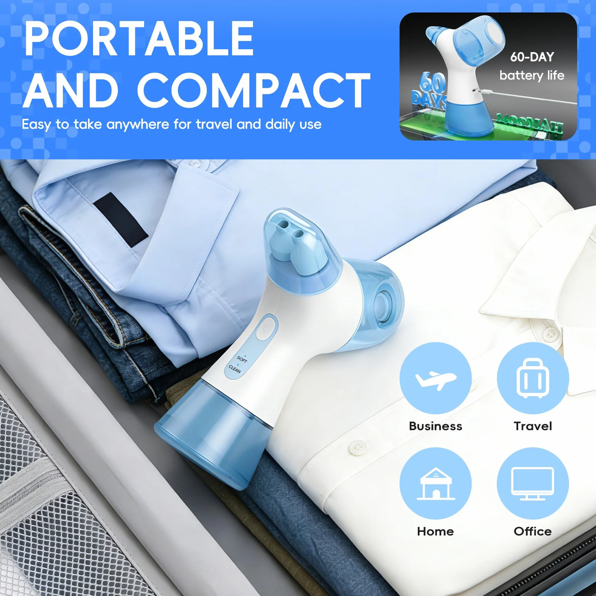 Système de rinçage nasal électrique 2 modes auto-nettoyage élimination déchets 30