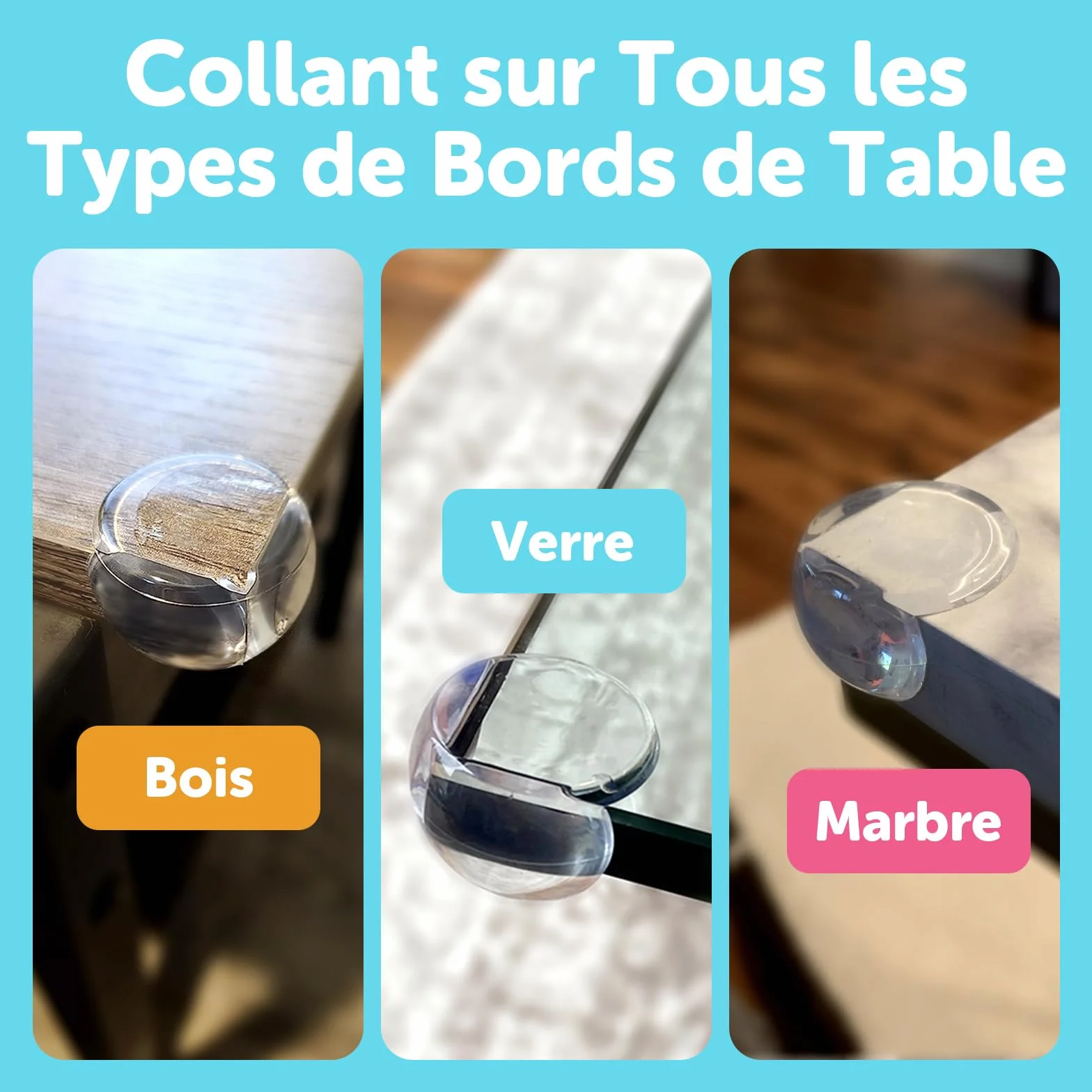 Shinfly Coin de Table Protection Bebe 8 PCS Rond Protection Angle Bebe Securite Meuble